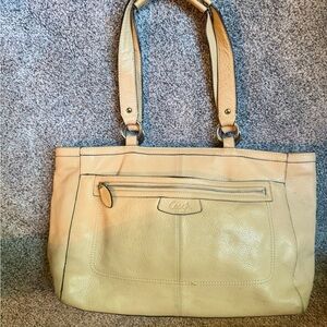 Coach Beige handbag purse
